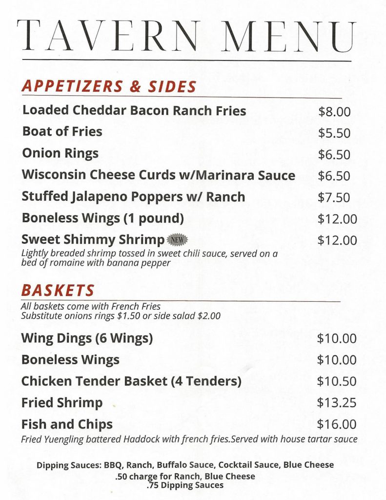 Elks Menu Appies